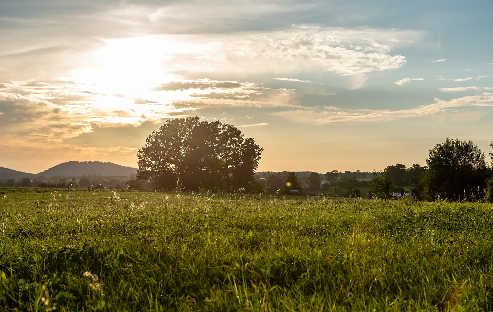 Reichersbeuern bei Bad Tölz Sonnenuntergang